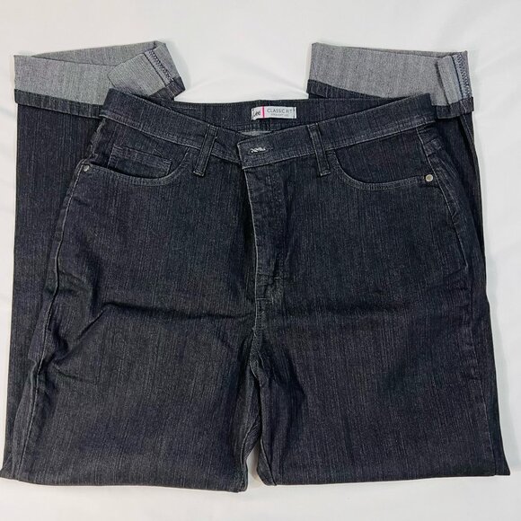 Women's Lee Black Jeans Classic Fit Straight Leg SIZE 16 SHORT - Picture 1 of 5